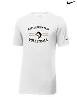 Battle Mountain HS Volleyball Curve - Mens Nike Cotton Poly Tee