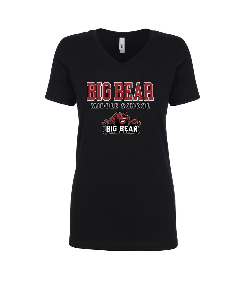 Big Bear Middle School Block - Womens V-Neck