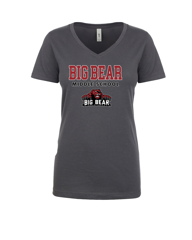 Big Bear Middle School Block - Womens V-Neck