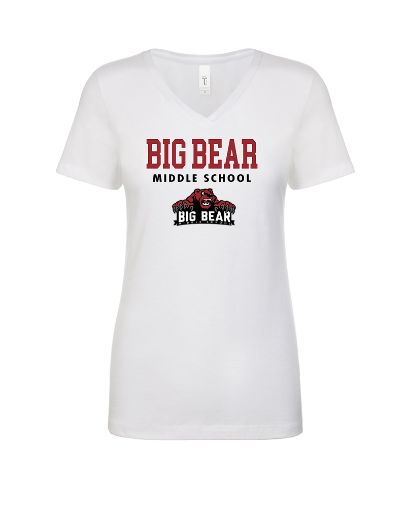 Big Bear Middle School Block - Womens V-Neck