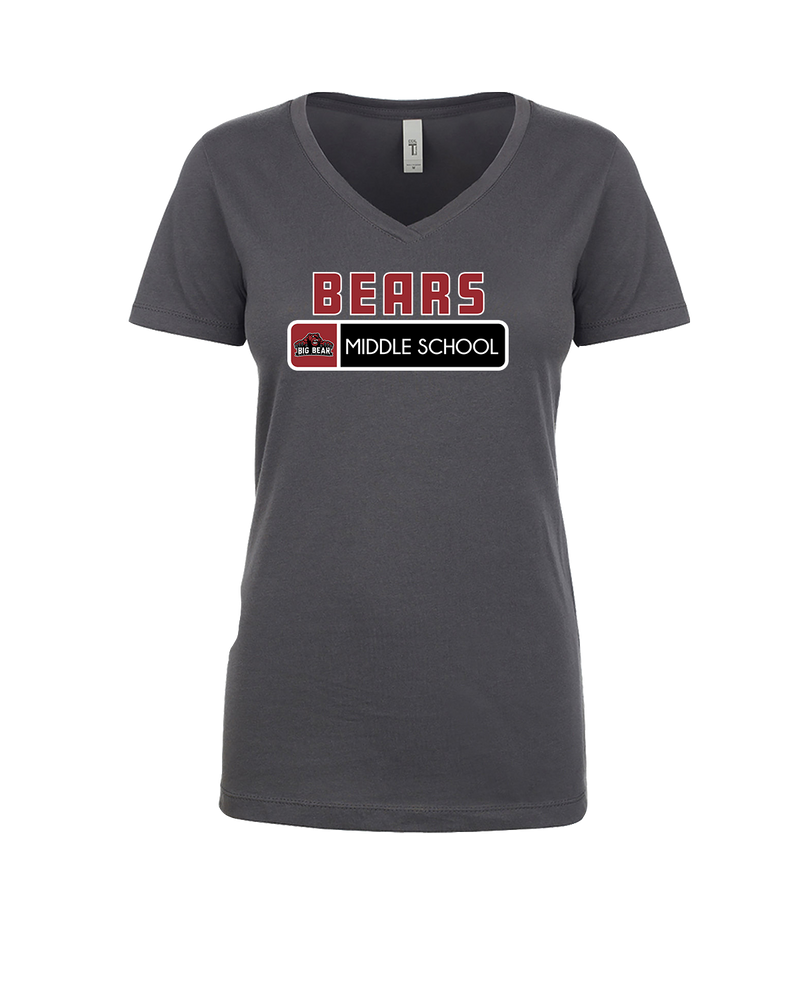 Big Bear Middle School Pennant - Womens V-Neck