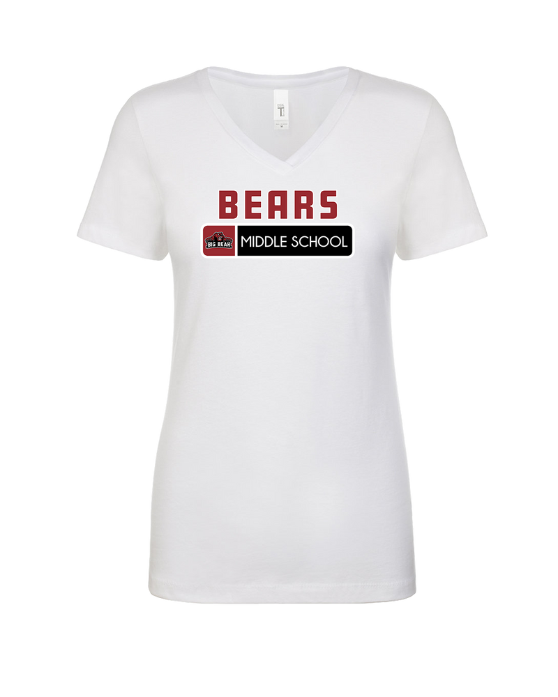 Big Bear Middle School Pennant - Womens V-Neck