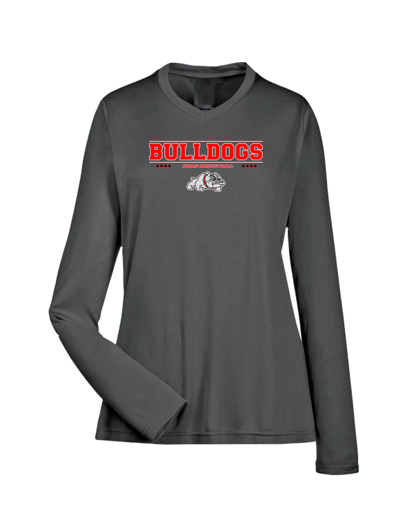 Boscobel HS Girls Basketball Border - Womens Performance Long Sleeve