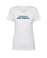 Buena HS Softball Logo - Womens V-Neck