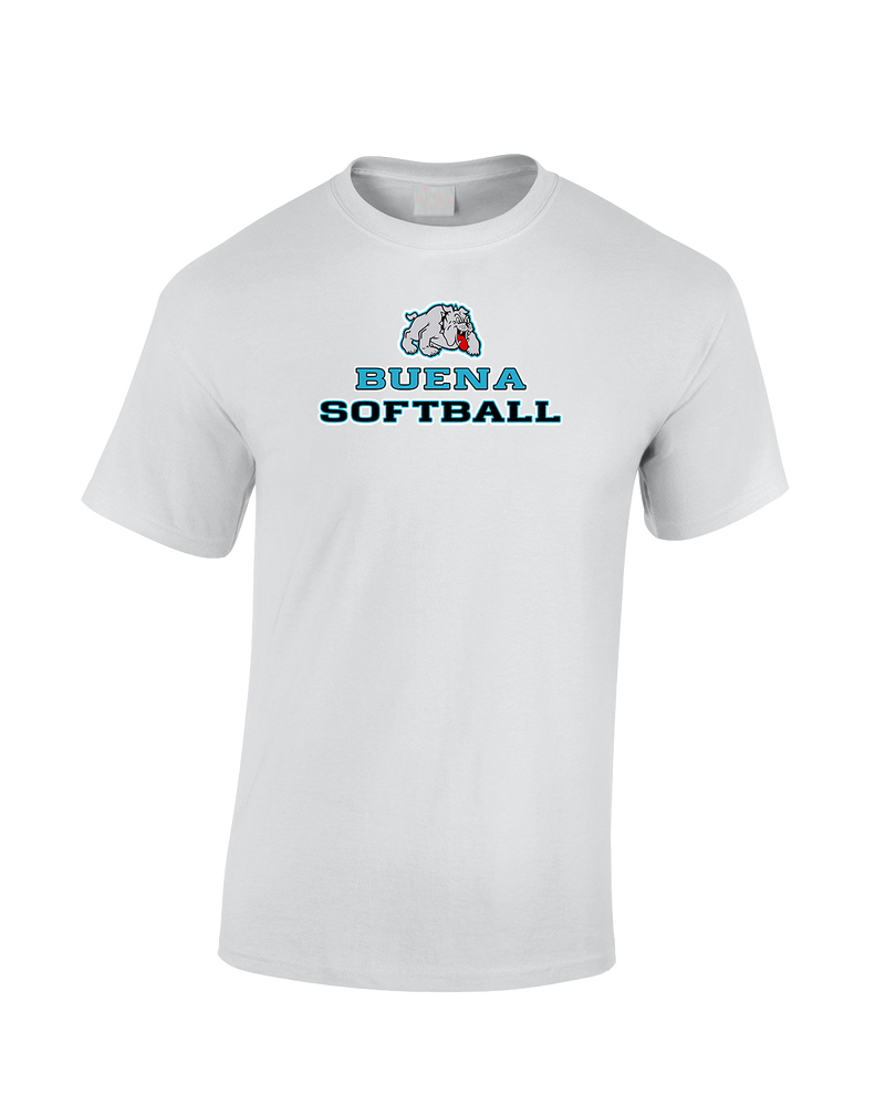 Buena HS Softball Bulldog Logo - Cotton T-Shirt