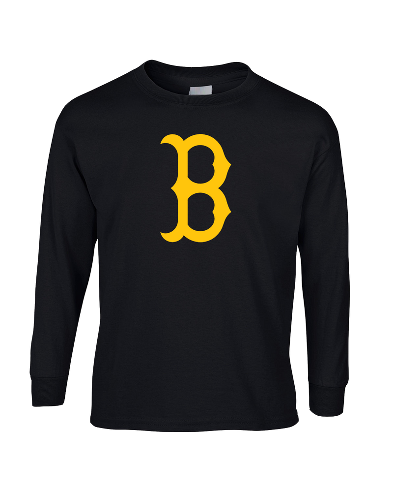 Burnsville HS Baseball B Logo - Mens Basic Cotton Long Sleeve