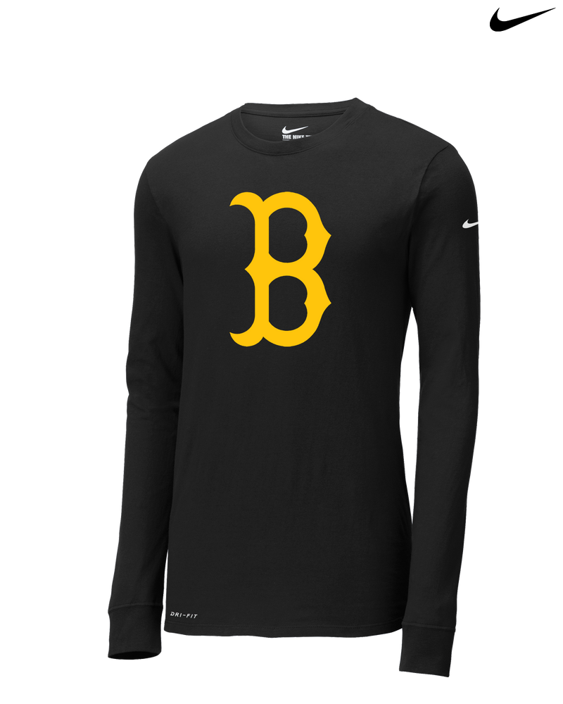 Burnsville HS Baseball B Logo - Nike Dri-Fit Poly Long Sleeve