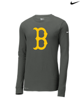 Burnsville HS Baseball B Logo - Nike Dri-Fit Poly Long Sleeve