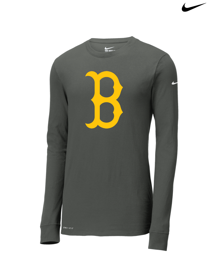 Burnsville HS Baseball B Logo - Nike Dri-Fit Poly Long Sleeve