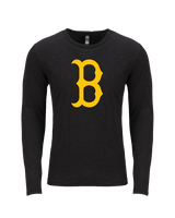 Burnsville HS Baseball B Logo - Tri Blend Long Sleeve