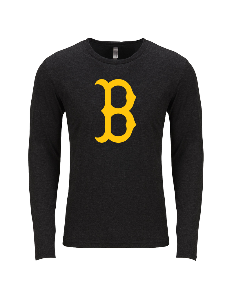 Burnsville HS Baseball B Logo - Tri Blend Long Sleeve