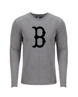 Burnsville HS Baseball B Logo - Tri Blend Long Sleeve