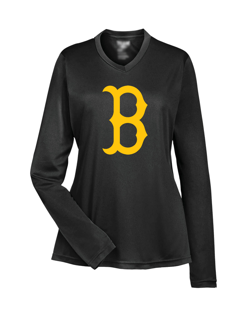 Burnsville HS Baseball B Logo - Womens Performance Long Sleeve