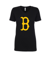 Burnsville HS Baseball B Logo - Womens V-Neck