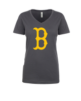 Burnsville HS Baseball B Logo - Womens V-Neck