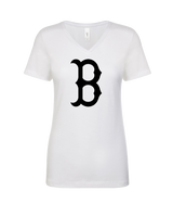 Burnsville HS Baseball B Logo - Womens V-Neck