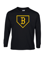 Burnsville HS Baseball Plate Logo - Mens Basic Cotton Long Sleeve