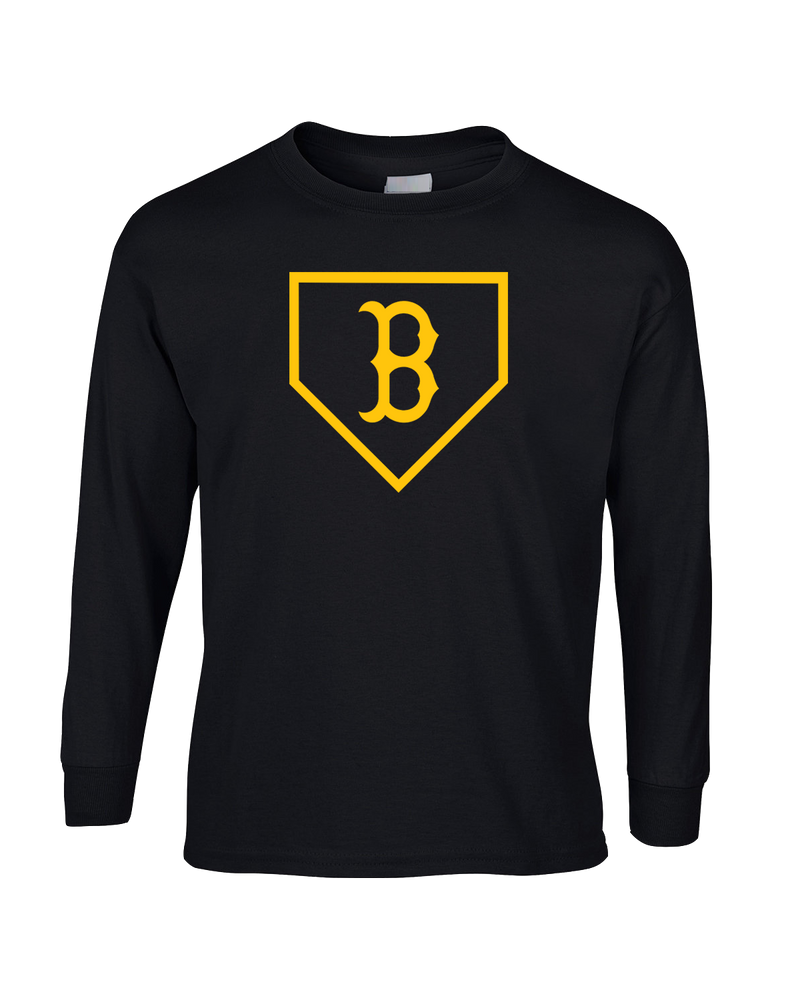 Burnsville HS Baseball Plate Logo - Mens Basic Cotton Long Sleeve