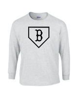 Burnsville HS Baseball Plate Logo - Mens Basic Cotton Long Sleeve