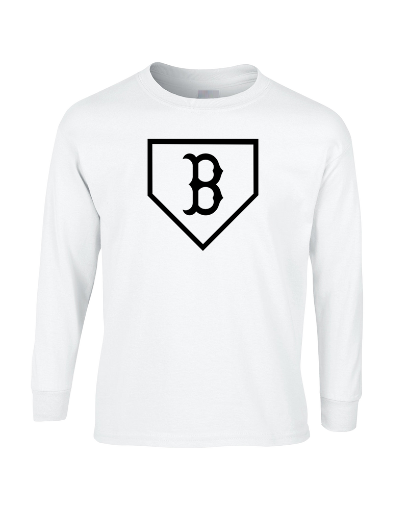 Burnsville HS Baseball Plate Logo - Mens Basic Cotton Long Sleeve