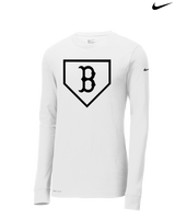 Burnsville HS Baseball Plate Logo - Nike Dri-Fit Poly Long Sleeve