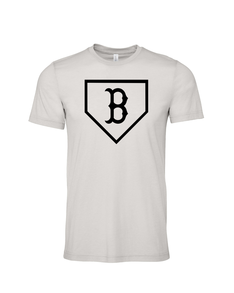 Burnsville HS Baseball Plate Logo - Mens Tri Blend Shirt