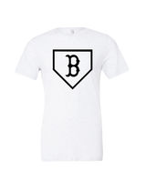 Burnsville HS Baseball Plate Logo - Mens Tri Blend Shirt