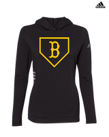 Burnsville HS Baseball Plate Logo - Adidas Women's Lightweight Hooded Sweatshirt