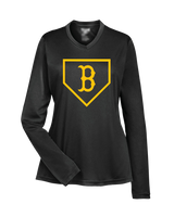 Burnsville HS Baseball Plate Logo - Womens Performance Long Sleeve