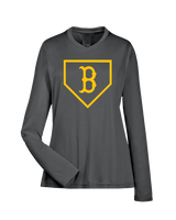 Burnsville HS Baseball Plate Logo - Womens Performance Long Sleeve