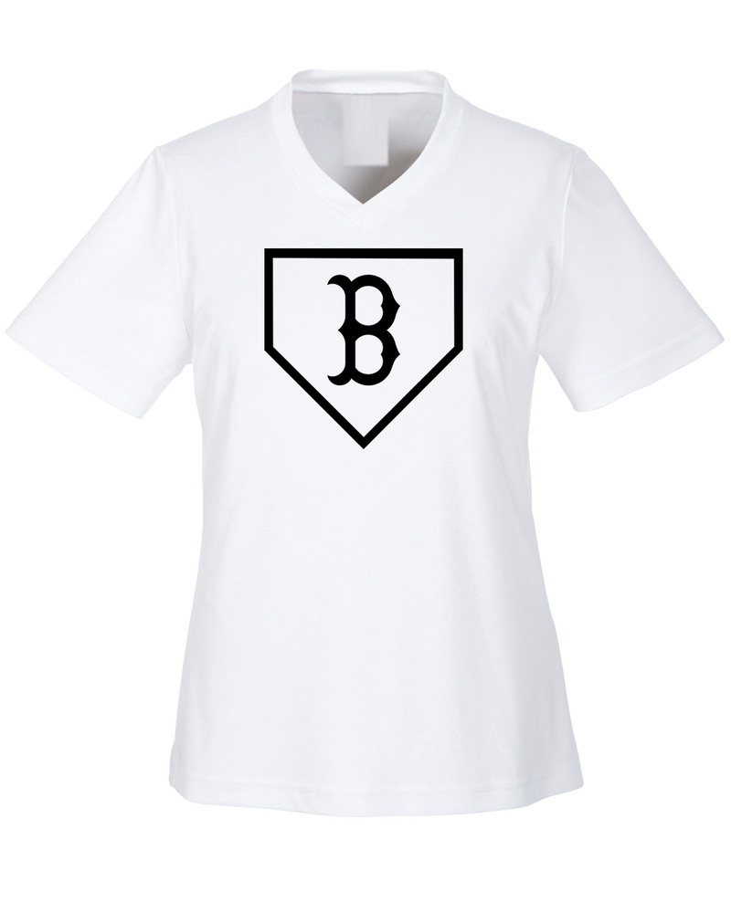 Burnsville HS Baseball Plate Logo - Womens Performance Shirt