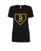 Burnsville HS Baseball Plate Logo - Womens V-Neck