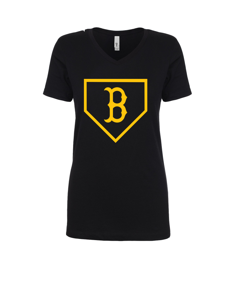 Burnsville HS Baseball Plate Logo - Womens V-Neck