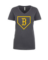 Burnsville HS Baseball Plate Logo - Womens V-Neck