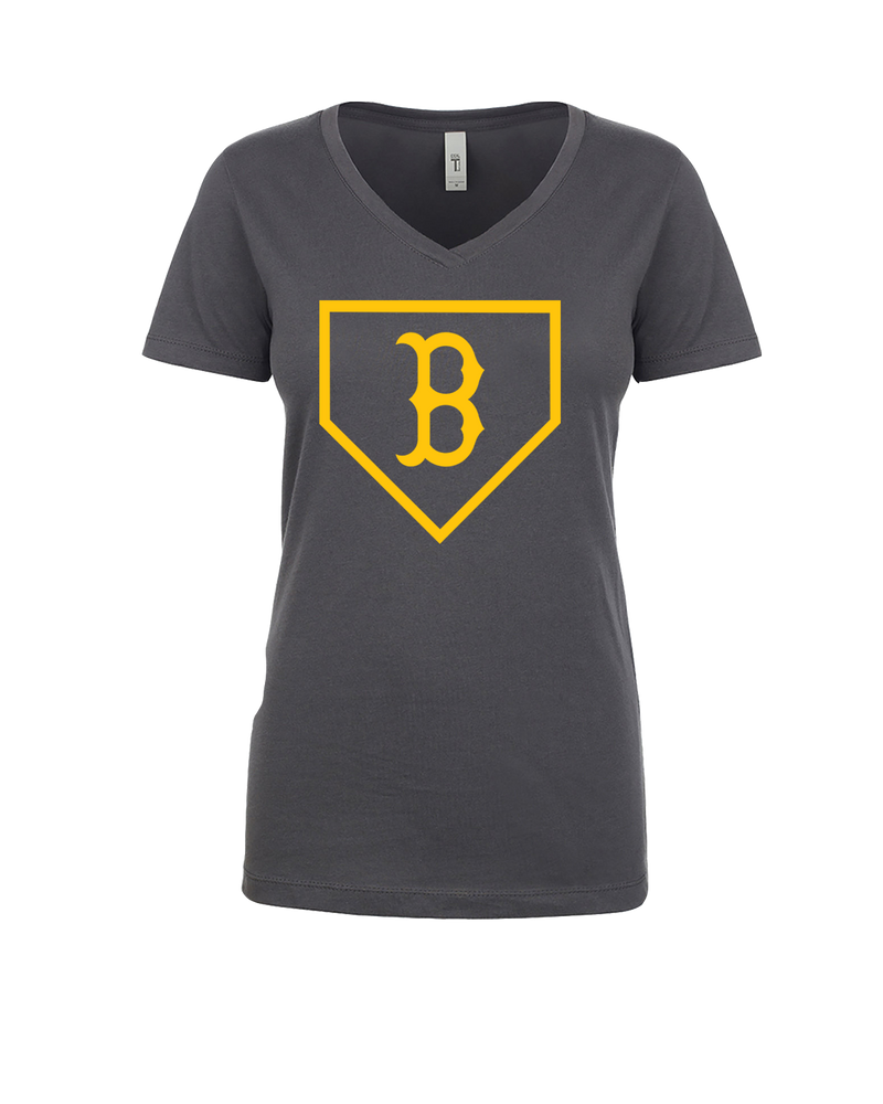 Burnsville HS Baseball Plate Logo - Womens V-Neck