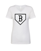 Burnsville HS Baseball Plate Logo - Womens V-Neck