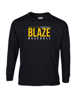 Burnsville HS Baseball Screen - Mens Basic Cotton Long Sleeve