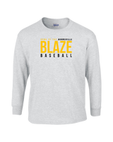 Burnsville HS Baseball Screen - Mens Basic Cotton Long Sleeve