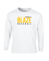 Burnsville HS Baseball Screen - Mens Basic Cotton Long Sleeve