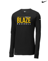 Burnsville HS Baseball Screen - Nike Dri-Fit Poly Long Sleeve