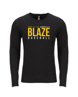 Burnsville HS Baseball Screen - Tri Blend Long Sleeve