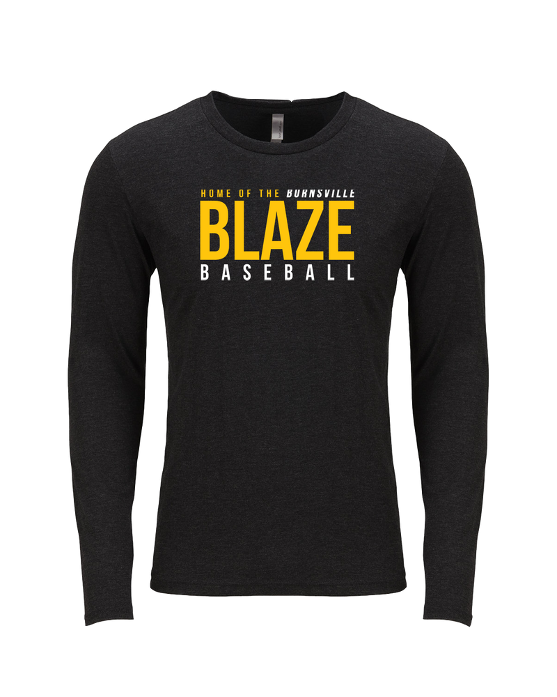 Burnsville HS Baseball Screen - Tri Blend Long Sleeve