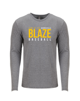 Burnsville HS Baseball Screen - Tri Blend Long Sleeve