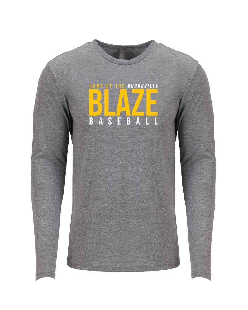 Burnsville HS Baseball Screen - Tri Blend Long Sleeve