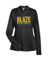 Burnsville HS Baseball Screen - Womens Performance Long Sleeve