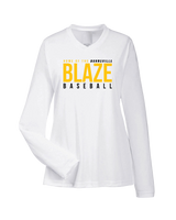 Burnsville HS Baseball Screen - Womens Performance Long Sleeve