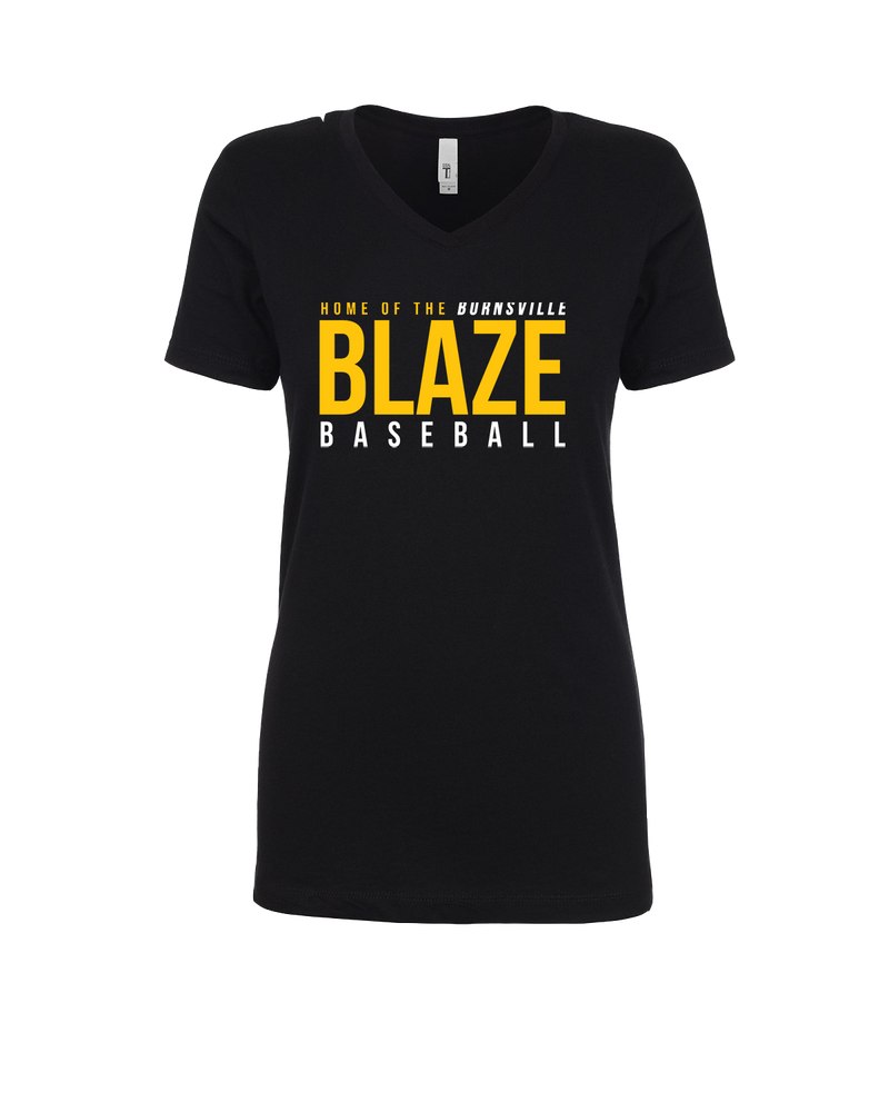 Burnsville HS Baseball Screen - Womens V-Neck