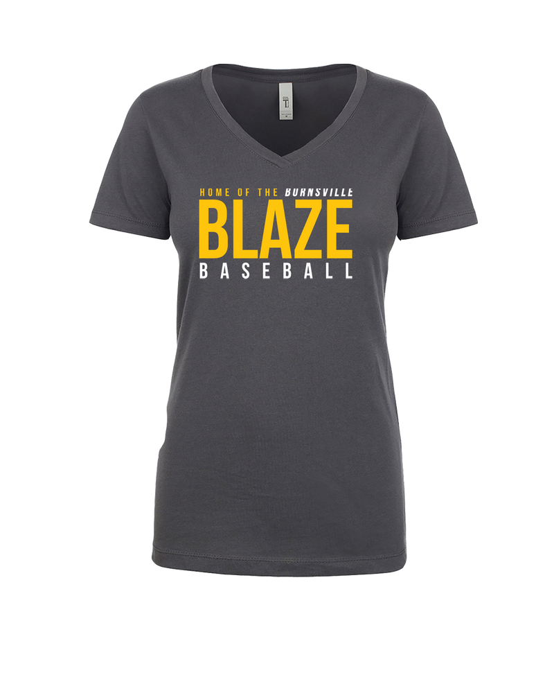 Burnsville HS Baseball Screen - Womens V-Neck