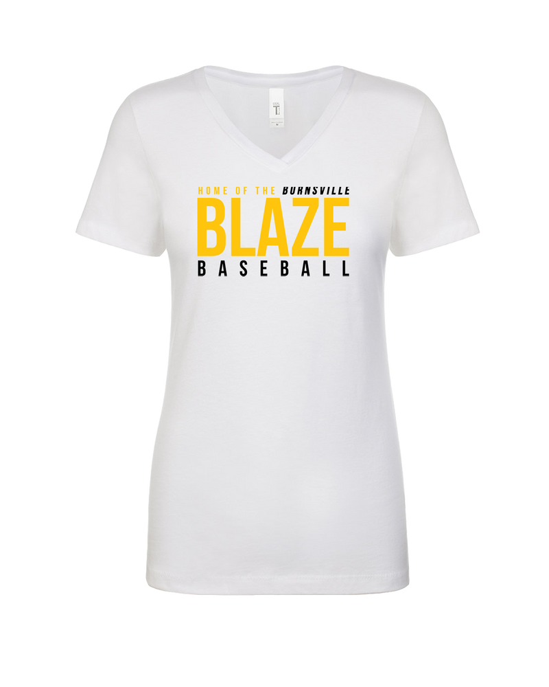 Burnsville HS Baseball Screen - Womens V-Neck