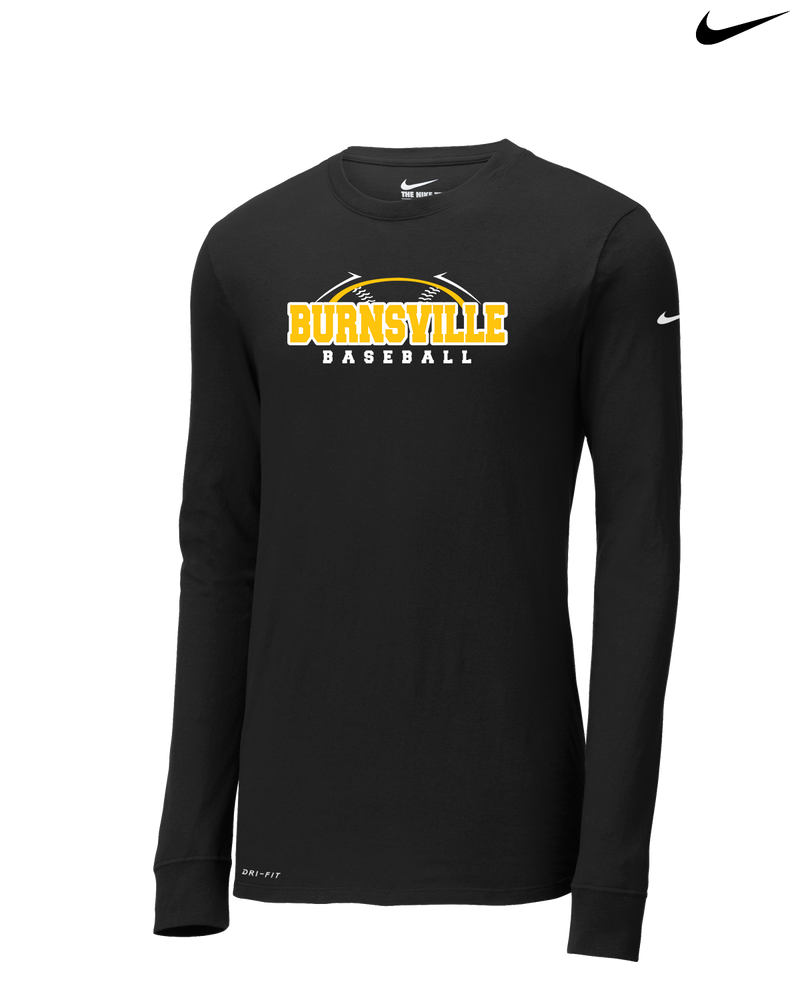 Burnsville HS Baseball Twill - Nike Dri-Fit Poly Long Sleeve